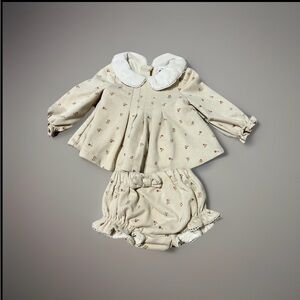 cupcakes & cashmere Cream and White Kids Matching Set